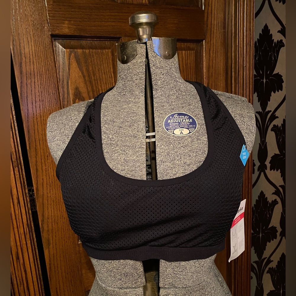 Marika Sports Bra Black Size L Never Been Worn Tags Attached Mesh Sporty Strappy